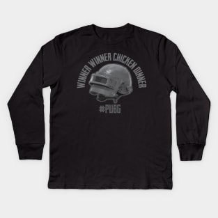 Winner Winner Chicken Dinner - Level 3 Helmet Kids Long Sleeve T-Shirt